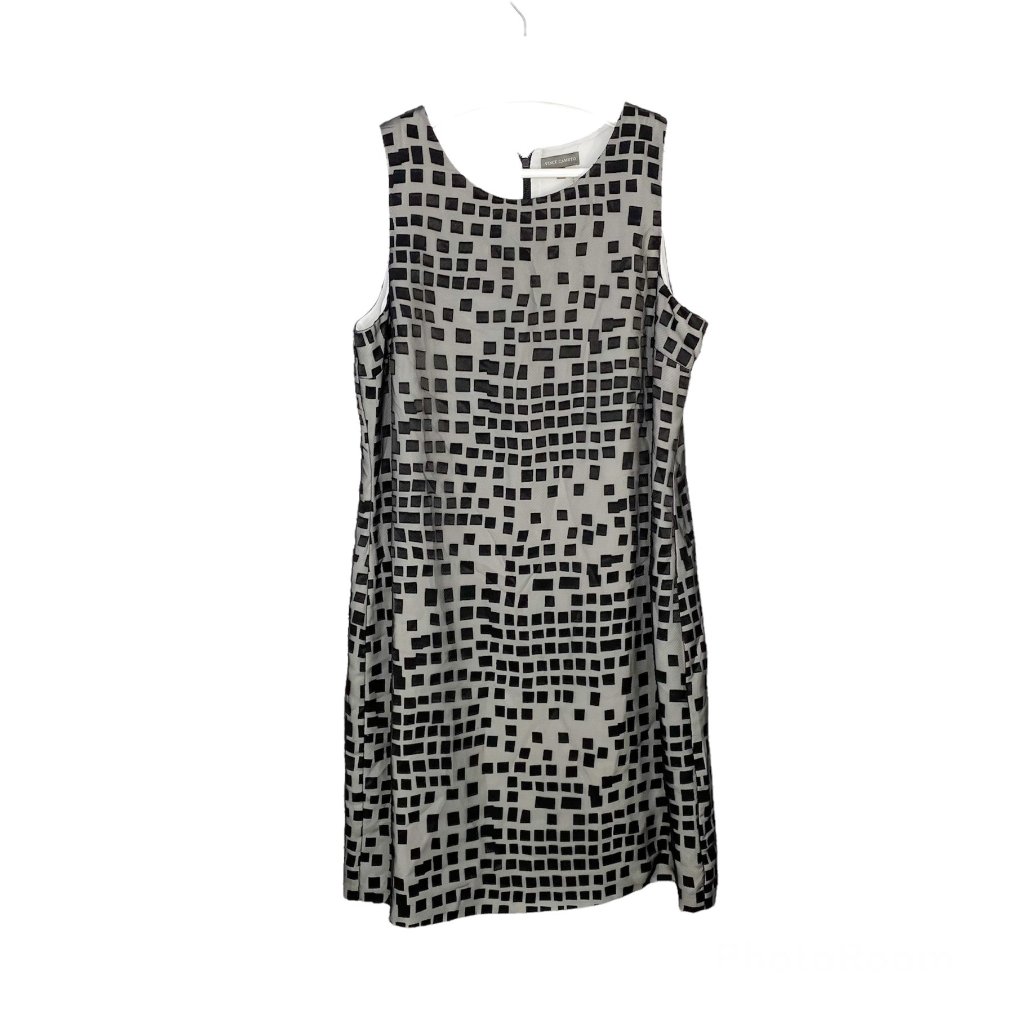 Vince Camuto Black Squares Sheath Dress Sleeveless 10